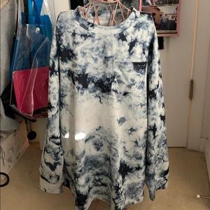 Black and white tie dye long sleeve ivory Ella